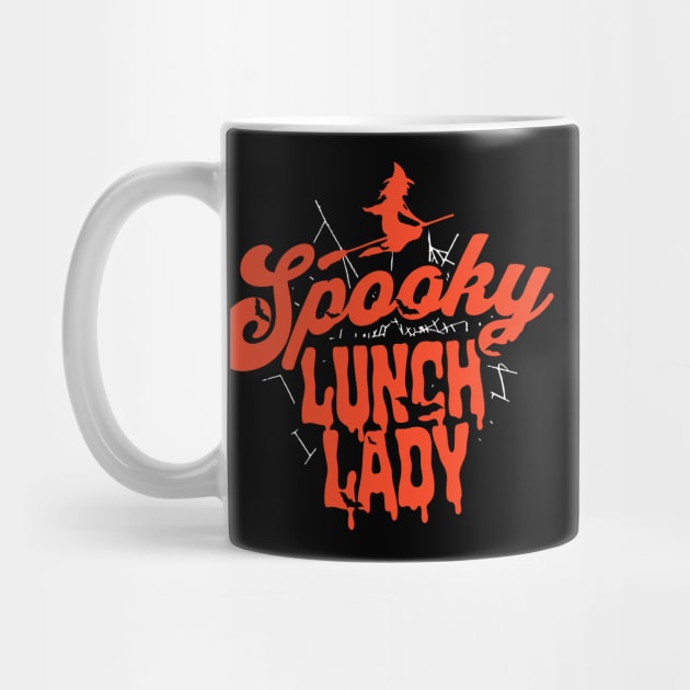 Cute Halloween Spooky Lunch Lady Orange and Black Halloween Witch by SLAG_Creative